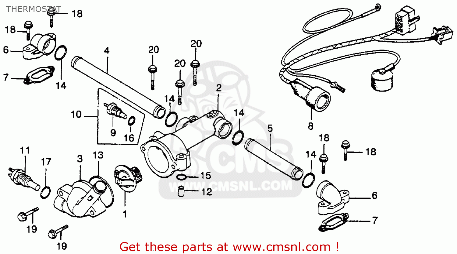 Thermostat location 1983 honda goldwing #3