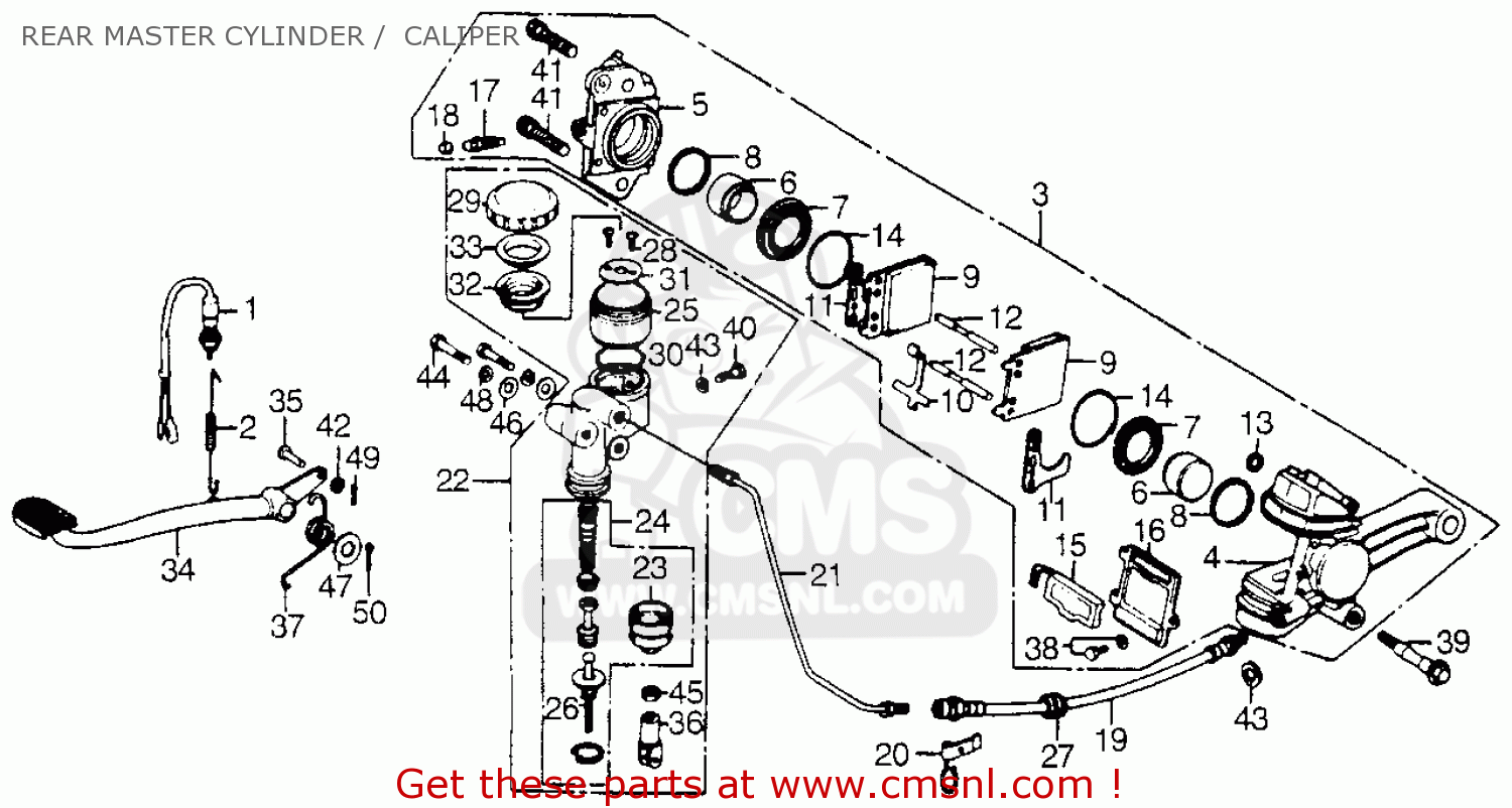 Honda goldwing master cylinder rear #4