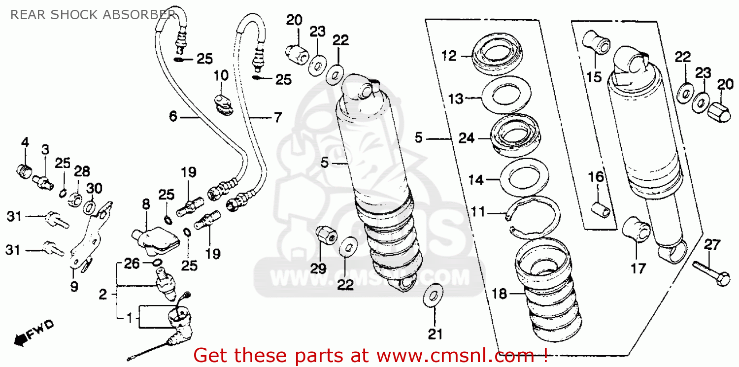 1982 Honda goldwing rear shocks #6