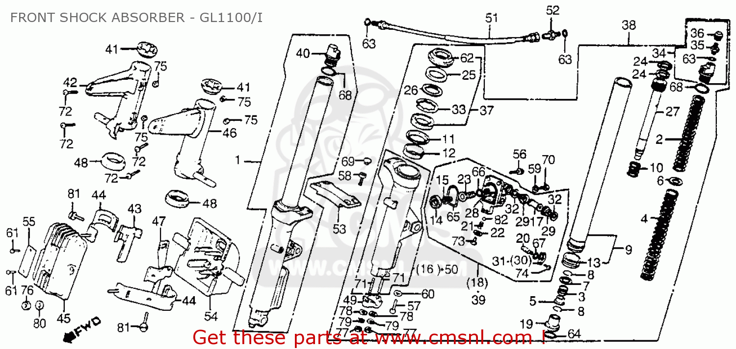 Shock absorbers honda gl1100 #3