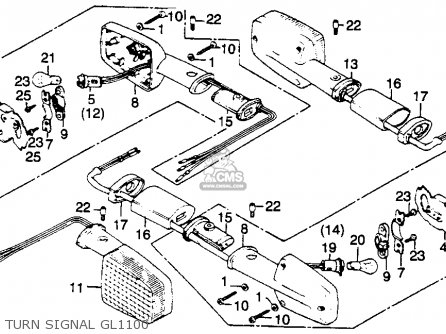 Honda Gl1100 Goldwing 1981 (b) Usa parts list partsmanual partsfiche