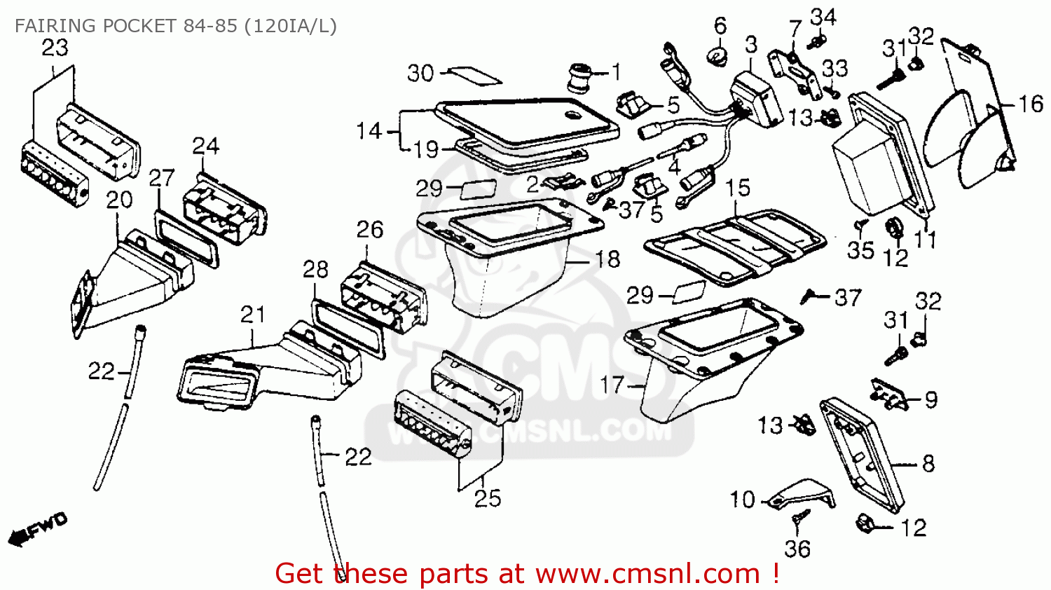 Honda Gl1200i Goldwing Interstate 1985 (f) Usa California Fairing