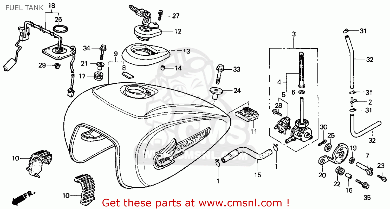 1500 Honda valkyrie parts #6