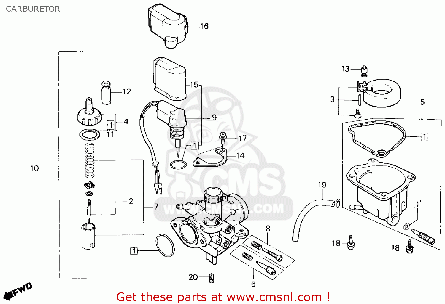 Carburetor parts for honda spree #2