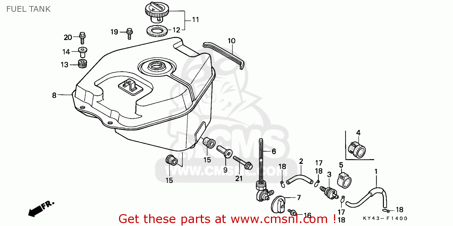 Honda nsr 125 fuel tank