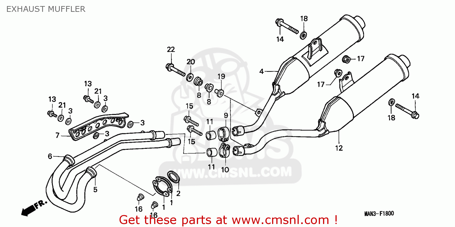 Honda Nx Dominator W France Cmf Exhaust Muffler Buy