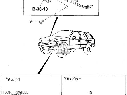 1995 Honda passport grill #2