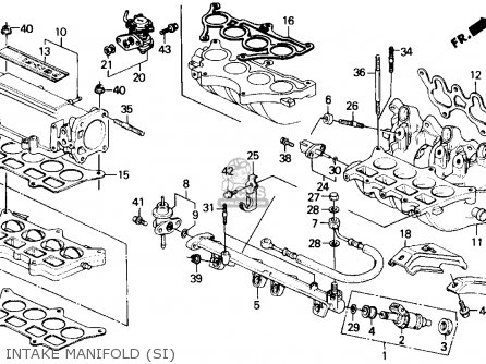 Honda prelude si intake manifold #6