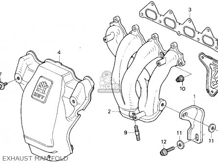 1993 Honda prelude exhaust manifold #2