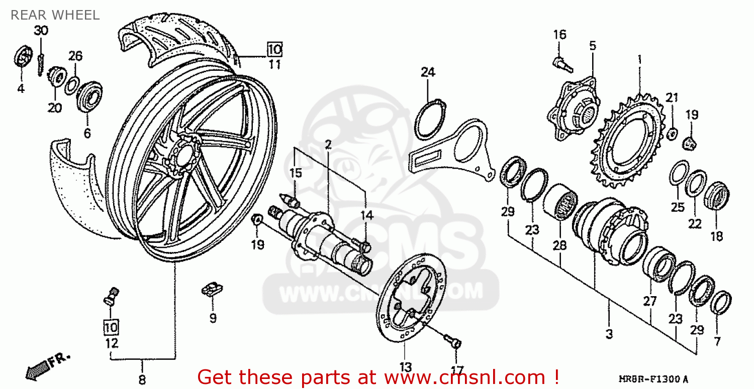 Honda rvf 400 parts list #7