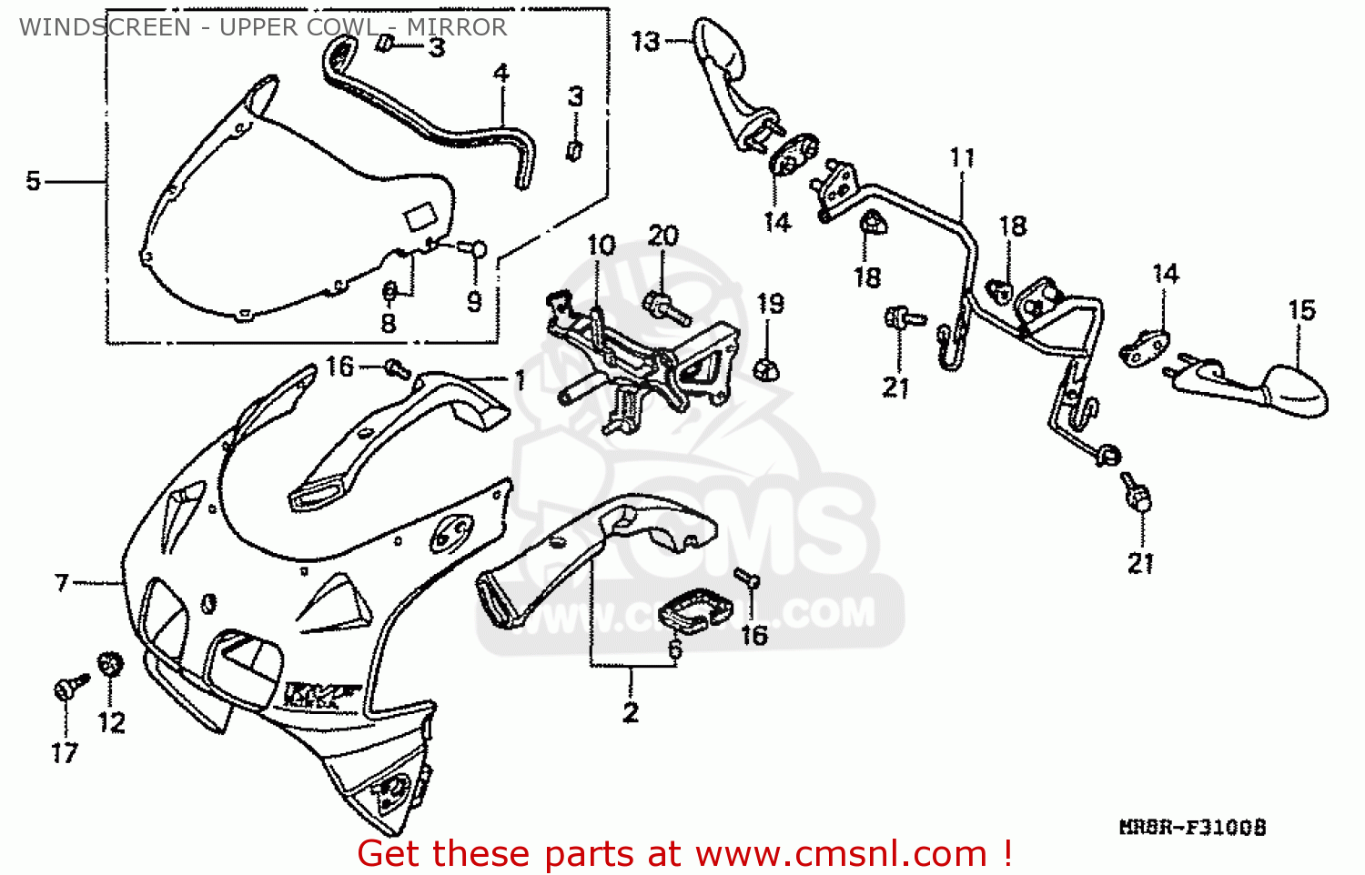 Honda rvf 400 parts list #5