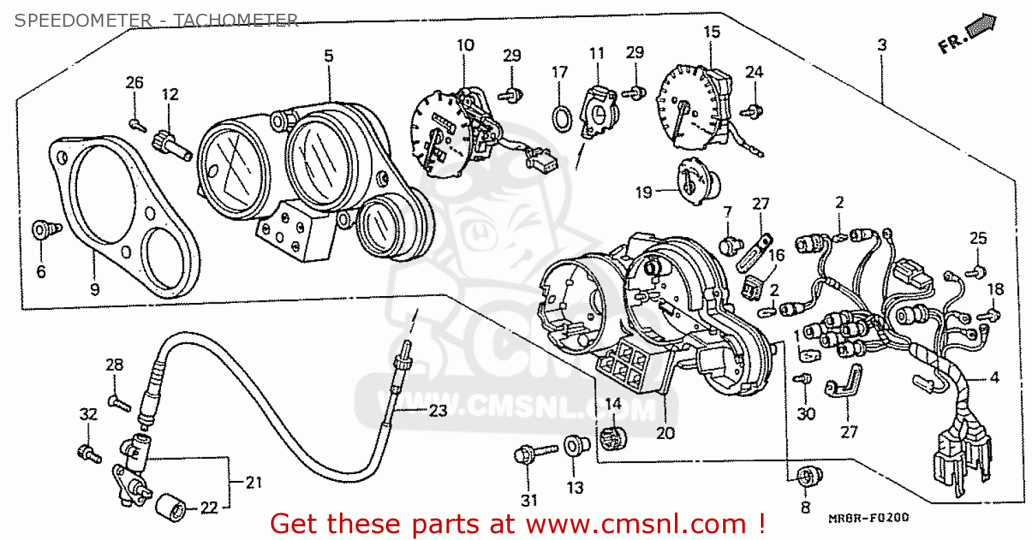 Honda rvf 400 parts list