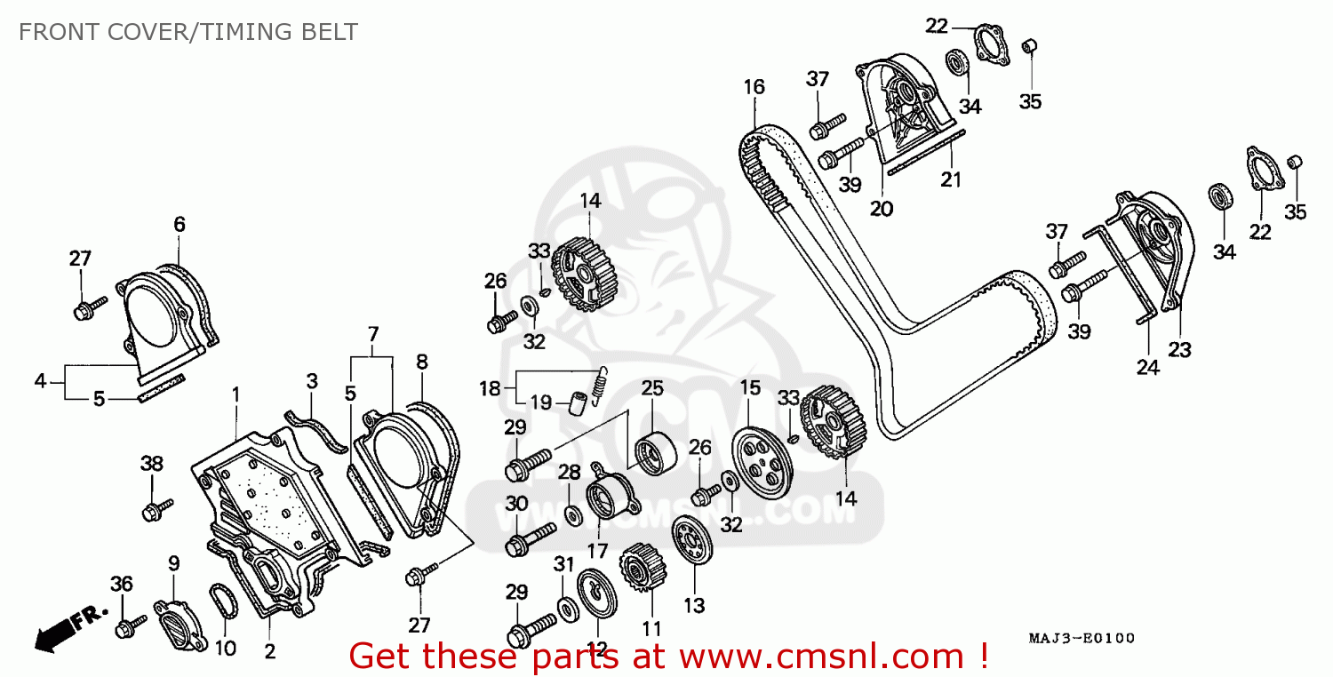 Cam belt timing belt honda st1100 #4