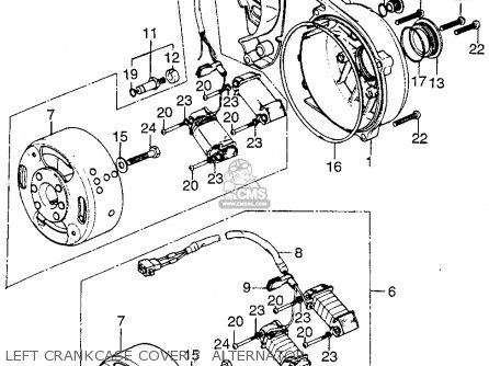 Honda Tl125 Trials 1973 K0 Usa parts list partsmanual partsfiche