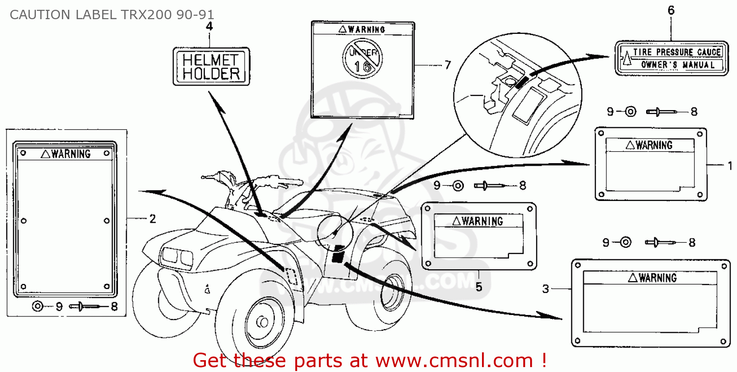 1990 Honda trx200 parts #6