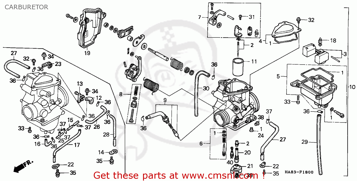 1985 Honda fourtrax 250 carburetor diagram #6