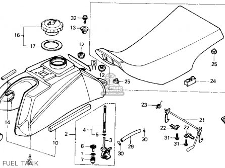 Honda Trx250 Fourtrax 250 1985 (f) Usa parts list partsmanual partsfiche