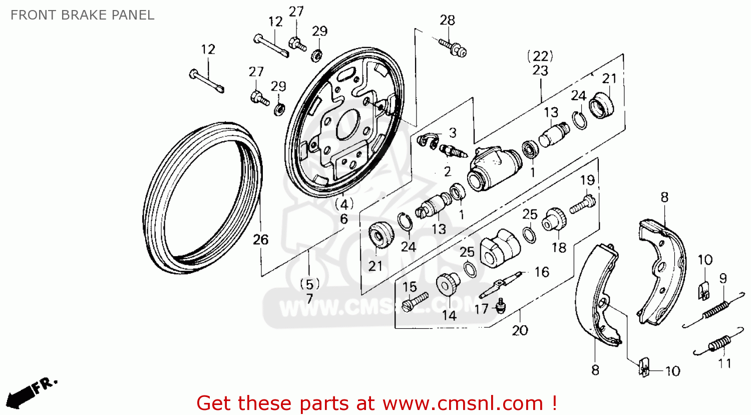 Honda fourtrax brake diagram #1
