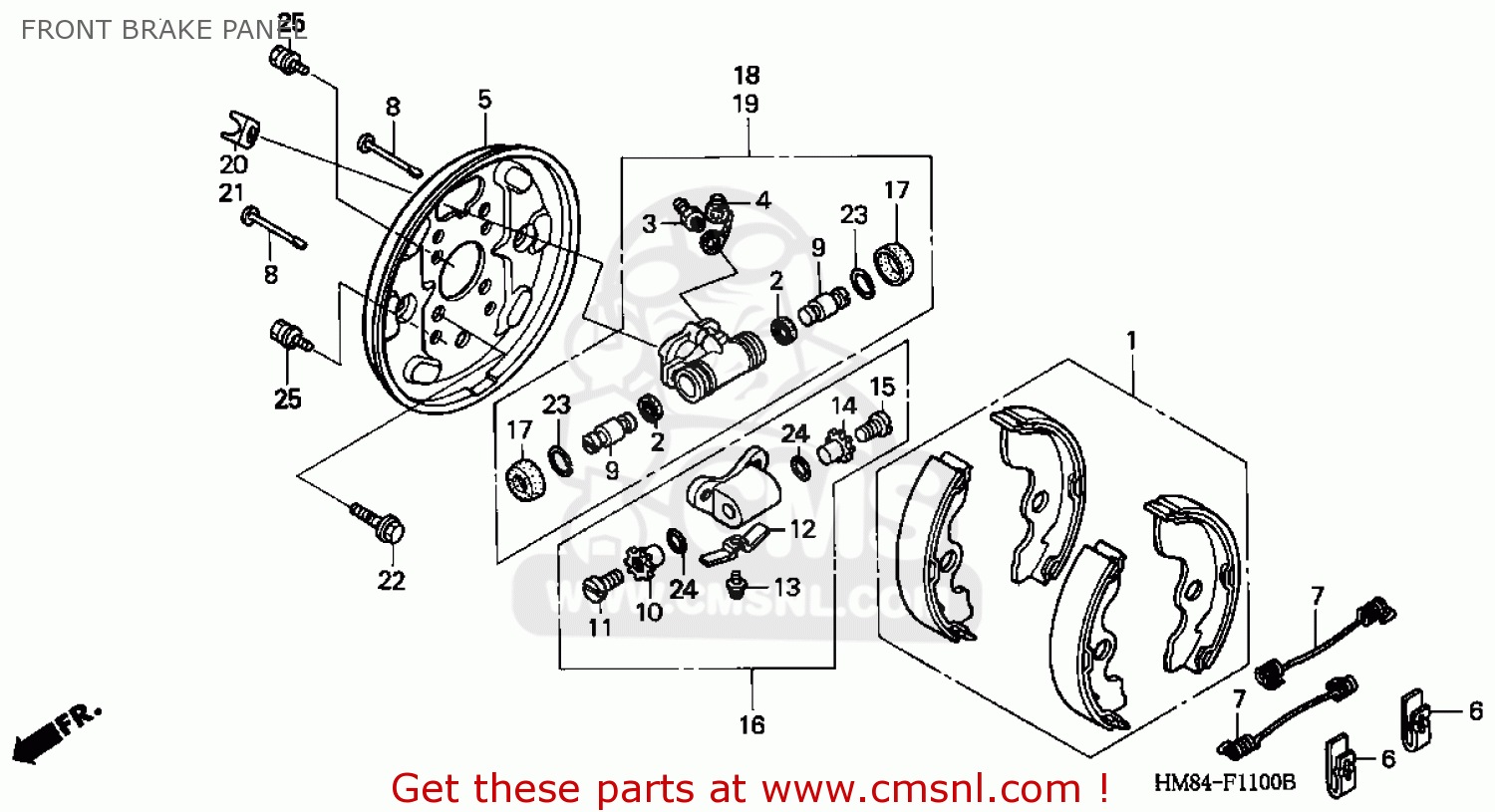 Honda 250 recon brake parts #4