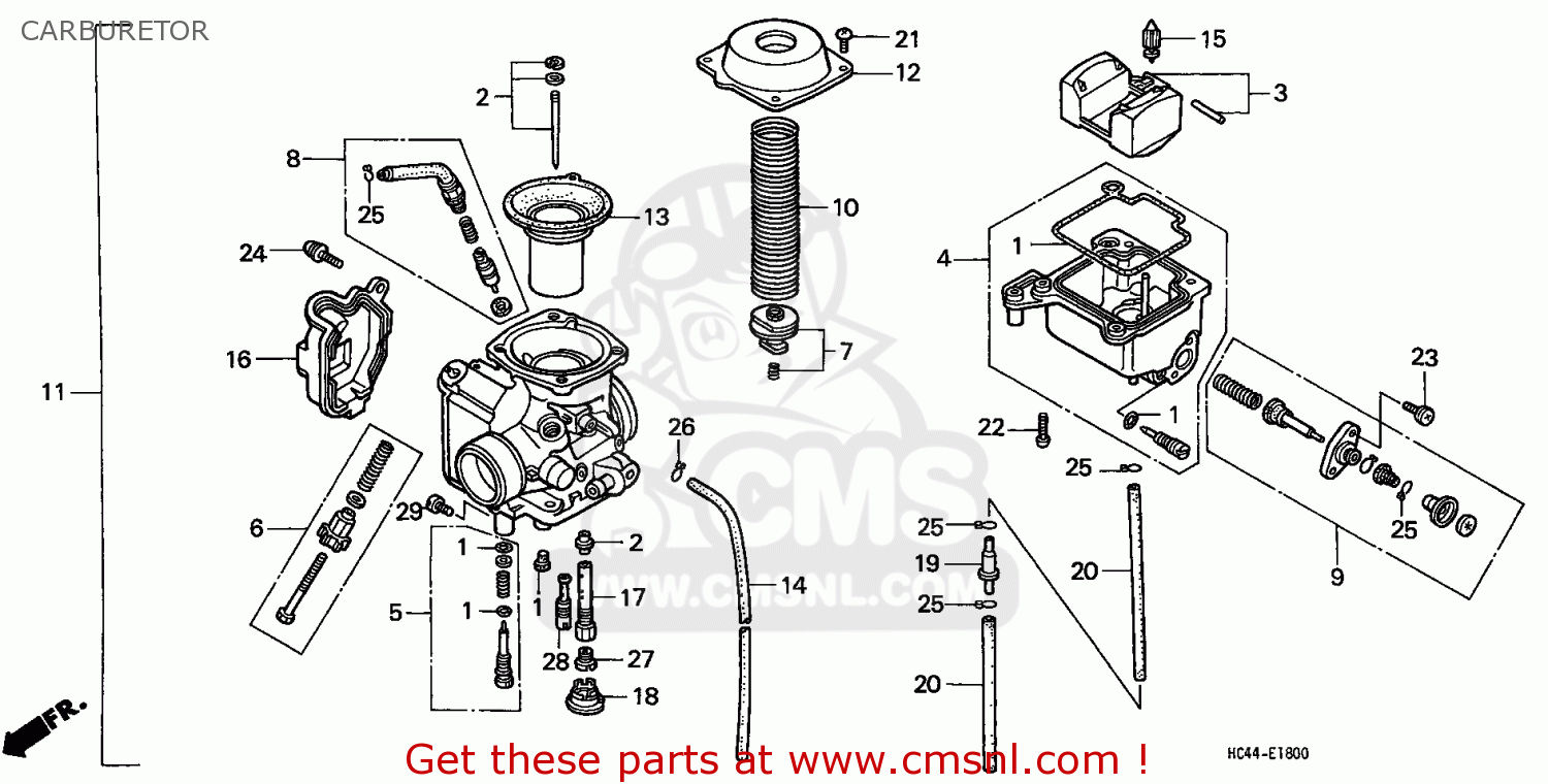 Honda 300 carburetor schematics #5