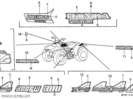 1994 Honda 300 fourtrax parts #2