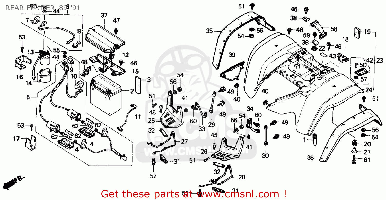 1990 Honda fourtrax 300 wiring diagram #7