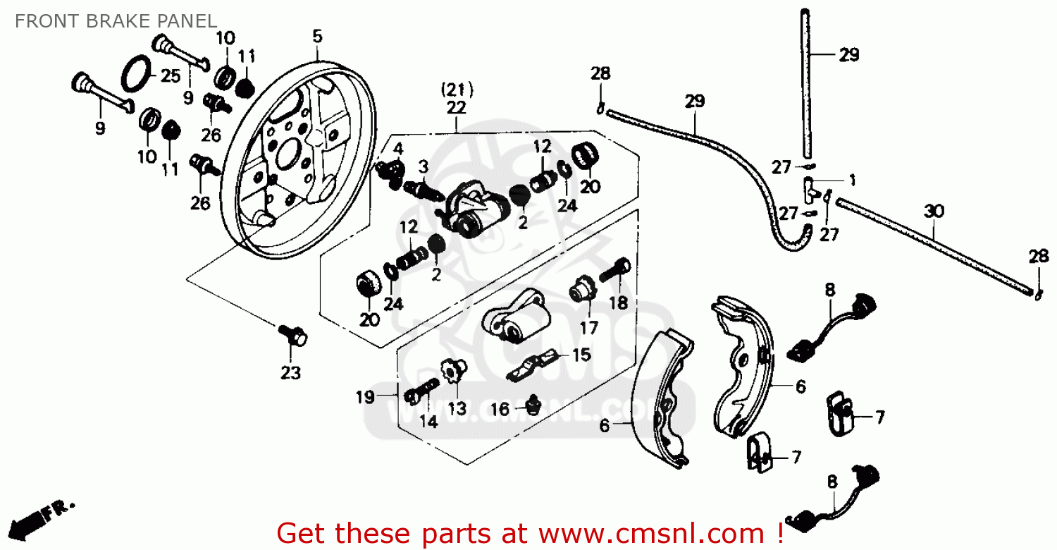 Honda fourtrax brake diagram #7