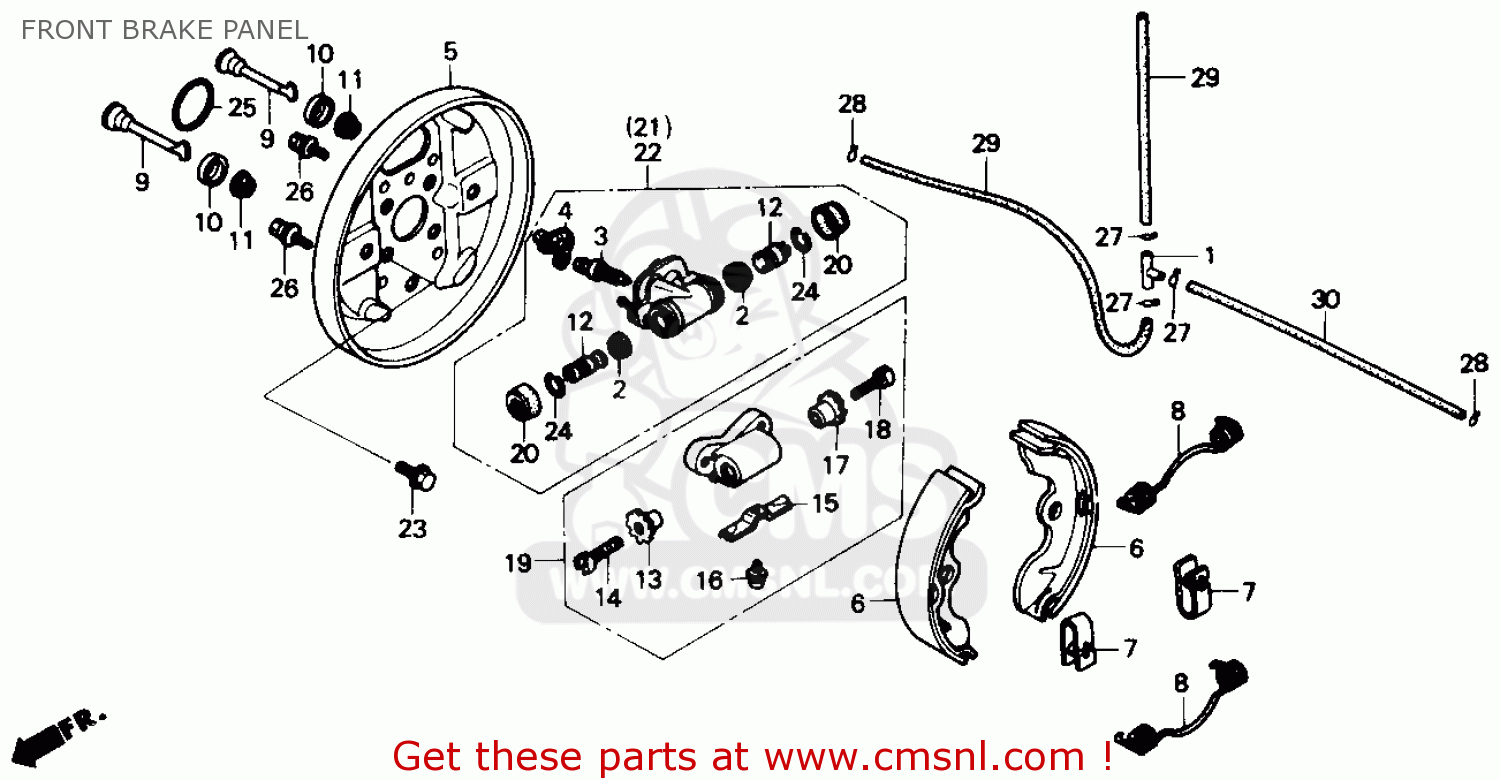 1991 Honda 300 fourtrax parts #7