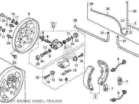 Honda fourtrax breaks diagram