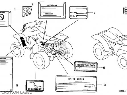 1994 Honda 300ex labels and graphics #2
