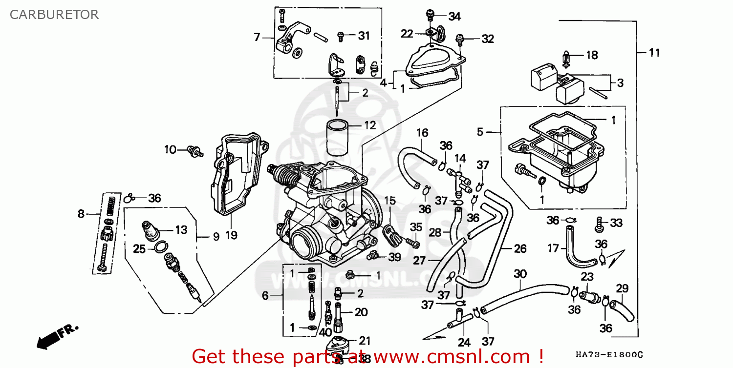 Honda fourtrax carburetor diagram