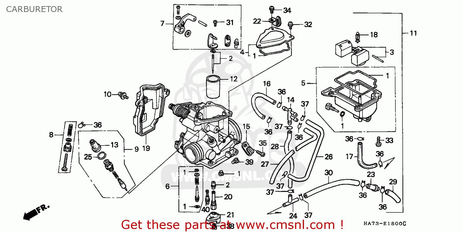 Honda fourtrax carburetor diagram #1