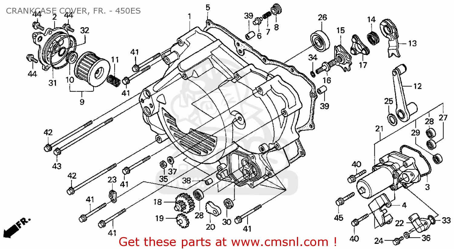 Honda Trx450es Fourtrax Foreman Es 1998 (w) Usa Crankcase Cover, Fr