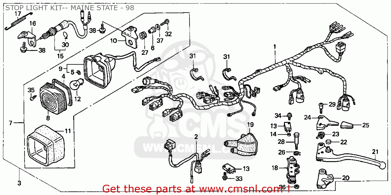 Honda Trx Es Fourtrax Foreman Es W Usa Stop Light Kit Maine