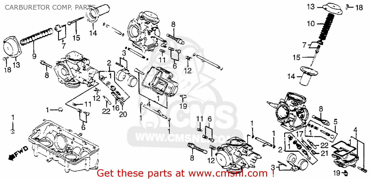 Carburator diagram of 1984 honda v65 sabre #5