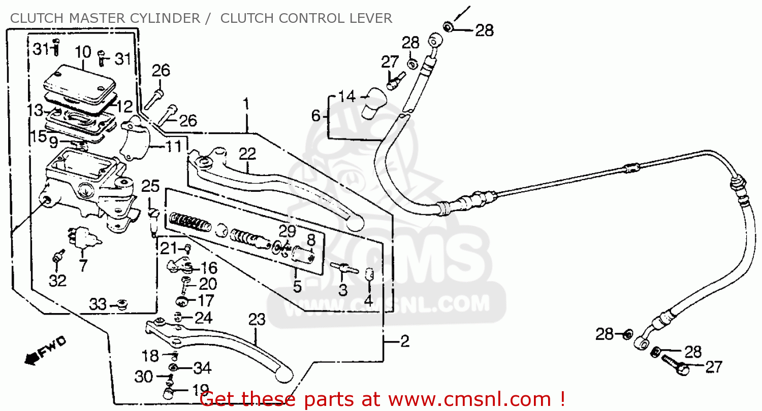 Honda v65 clutch lever #5