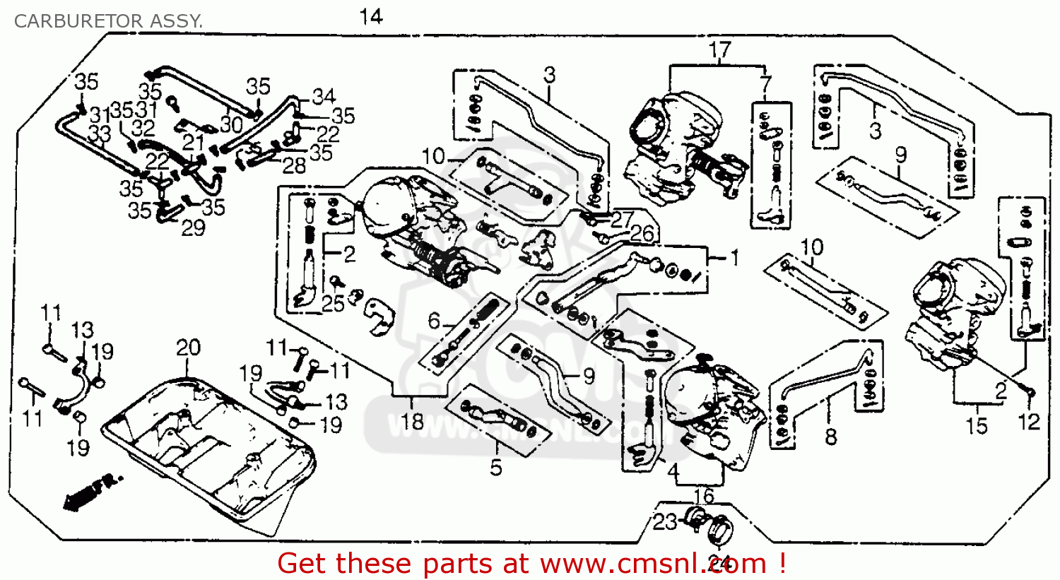 1984 Honda magna carburetor parts #6
