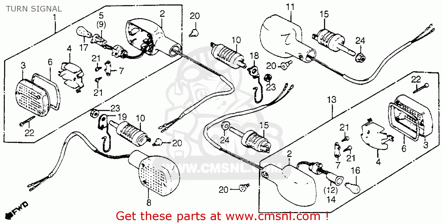 Honda v45 magna turn signals #3