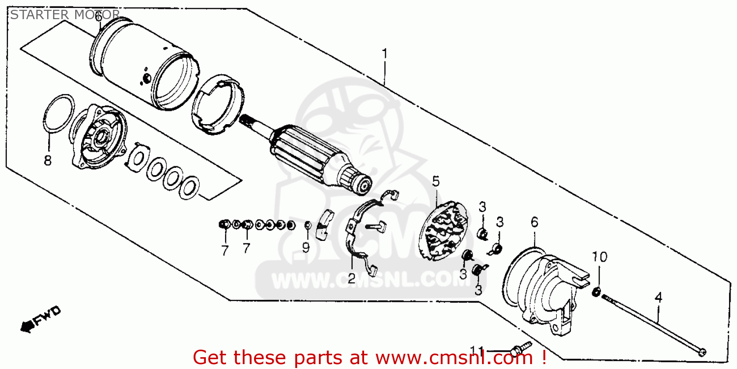 Honda magna parts starter #3