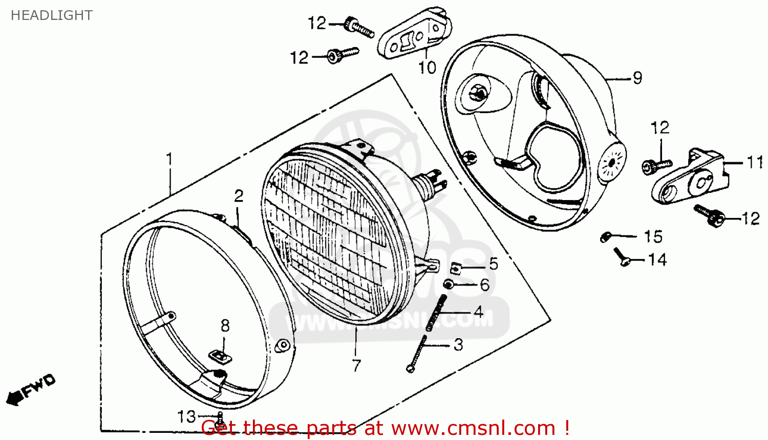 Honda magna replace 5 headlight with 7 headlight #4