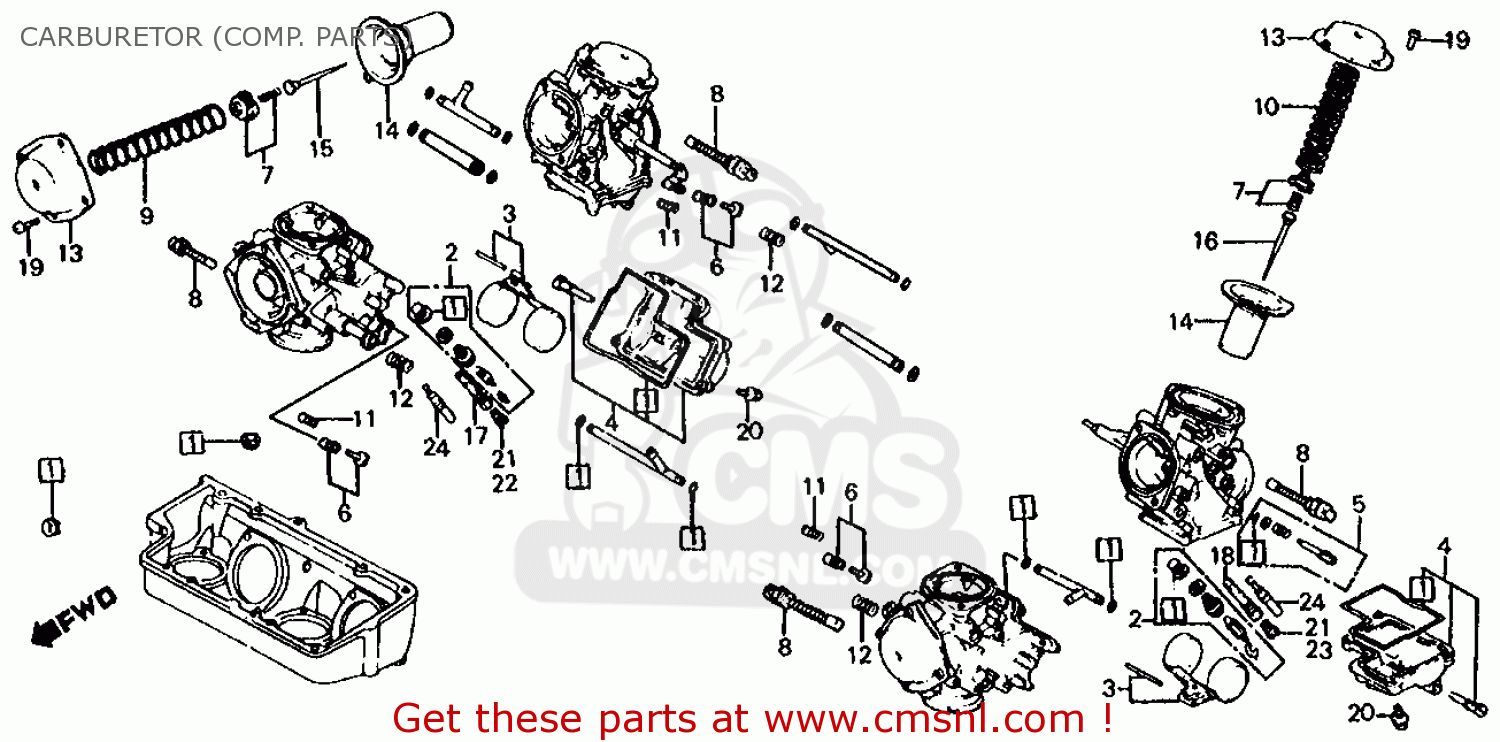 1982 Honda magna carburetor parts #3