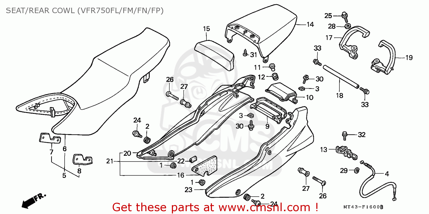 Honda vfr 750 rear seat cowl #5