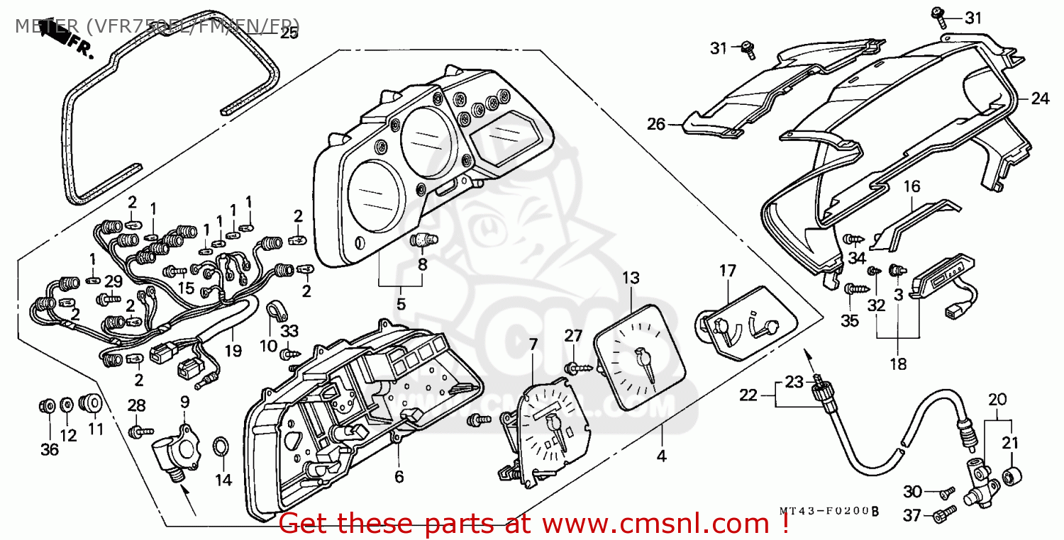Honda VFR750F 1990 L ENGLAND METER VFR750FL FM FN FP Buy METER