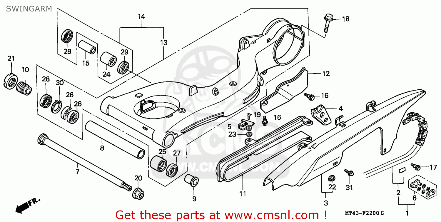 Honda vfr 750 swingarm #5