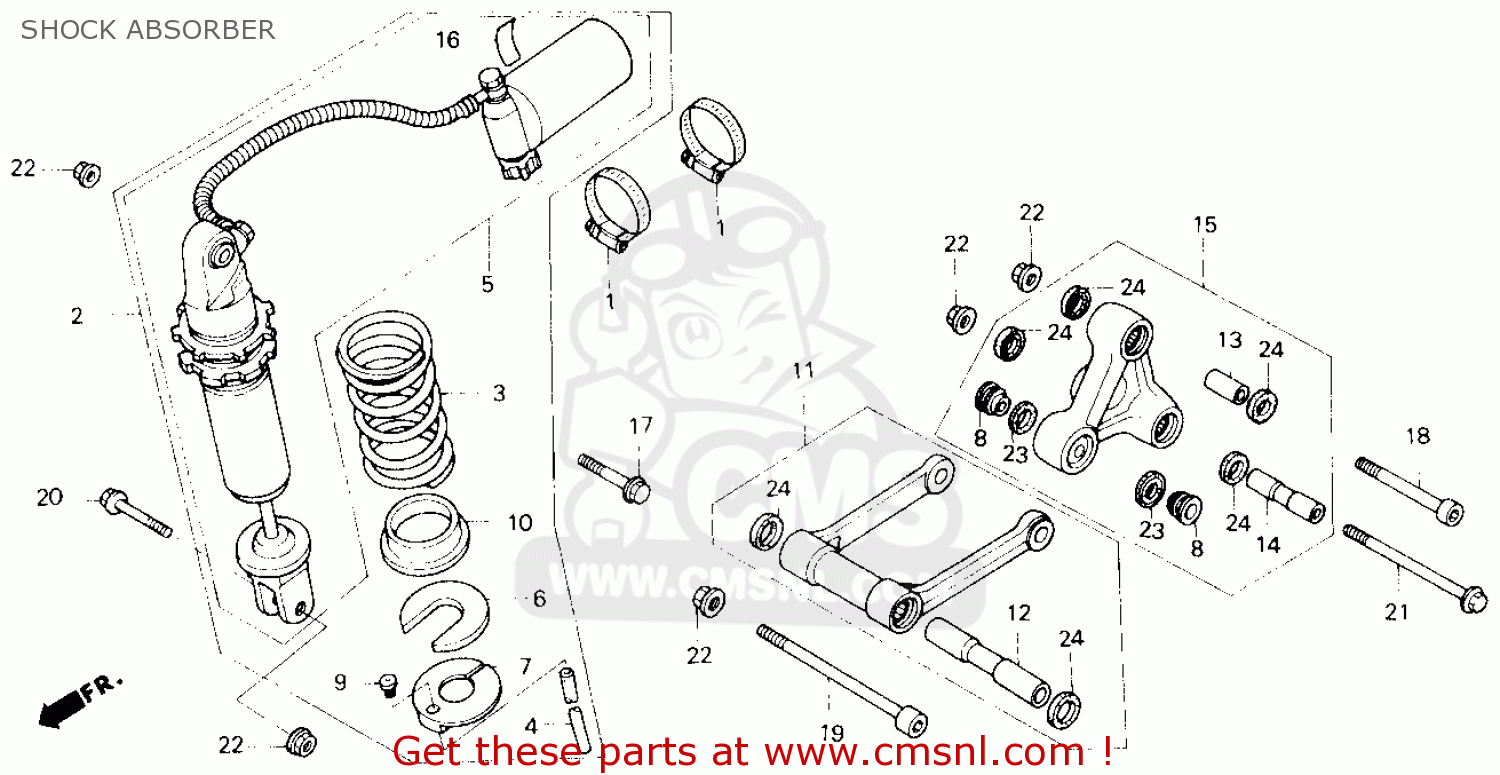 RC30 rear shock on an NC30/35?