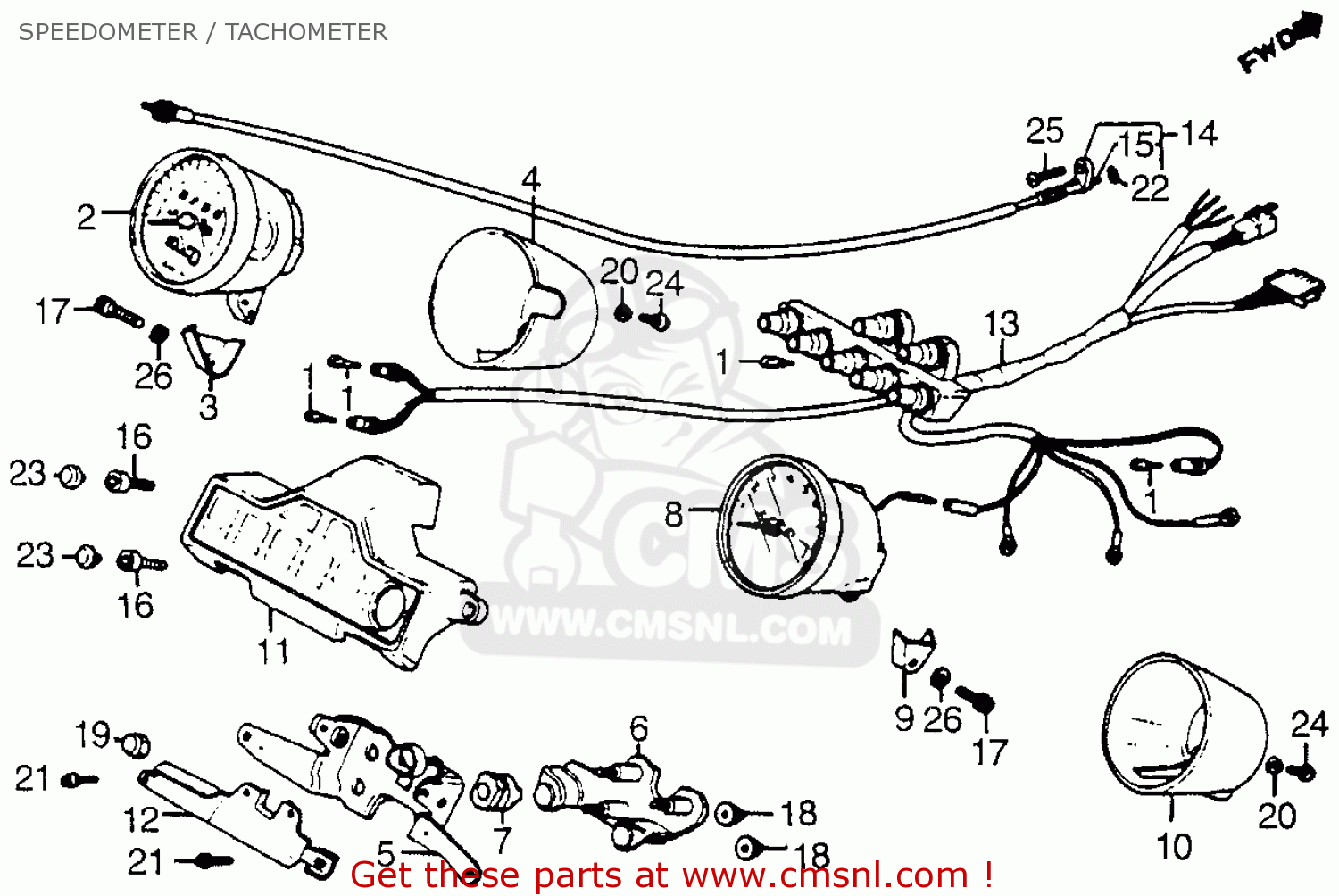 Honda Vt1100c Shadow 1100 1985 (f) Usa California Speedometer