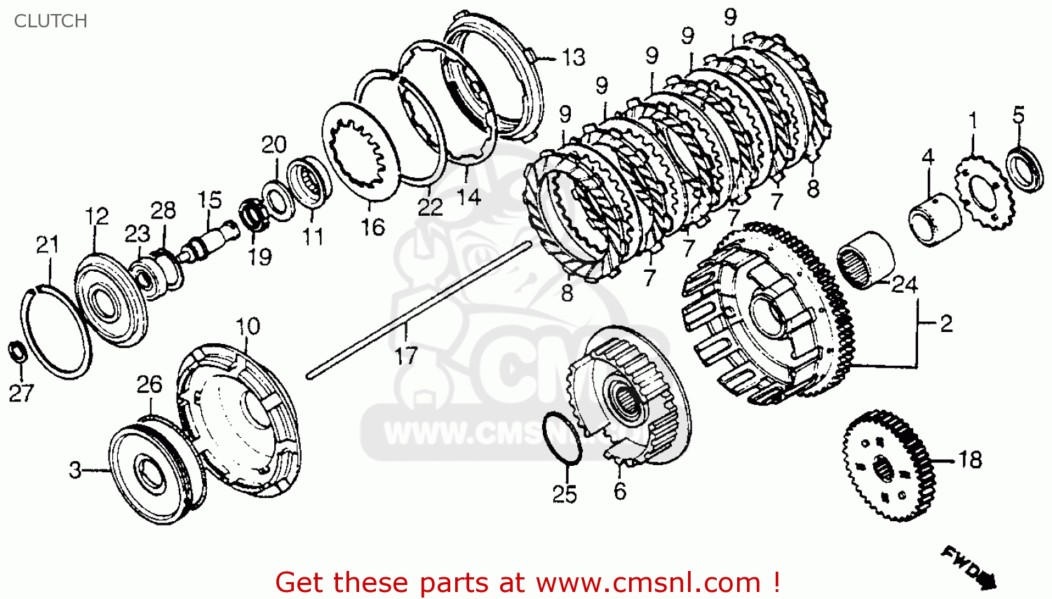 1993 Honda shadow vt1100c motorcycle slave cylinder #2