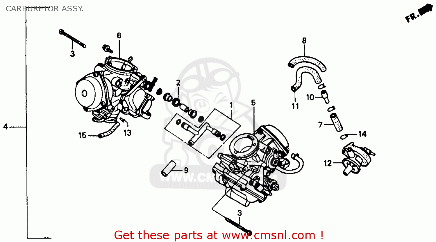 Honda Vt1100c Shadow 1100 1994 (r) Usa California Carburetor Assy