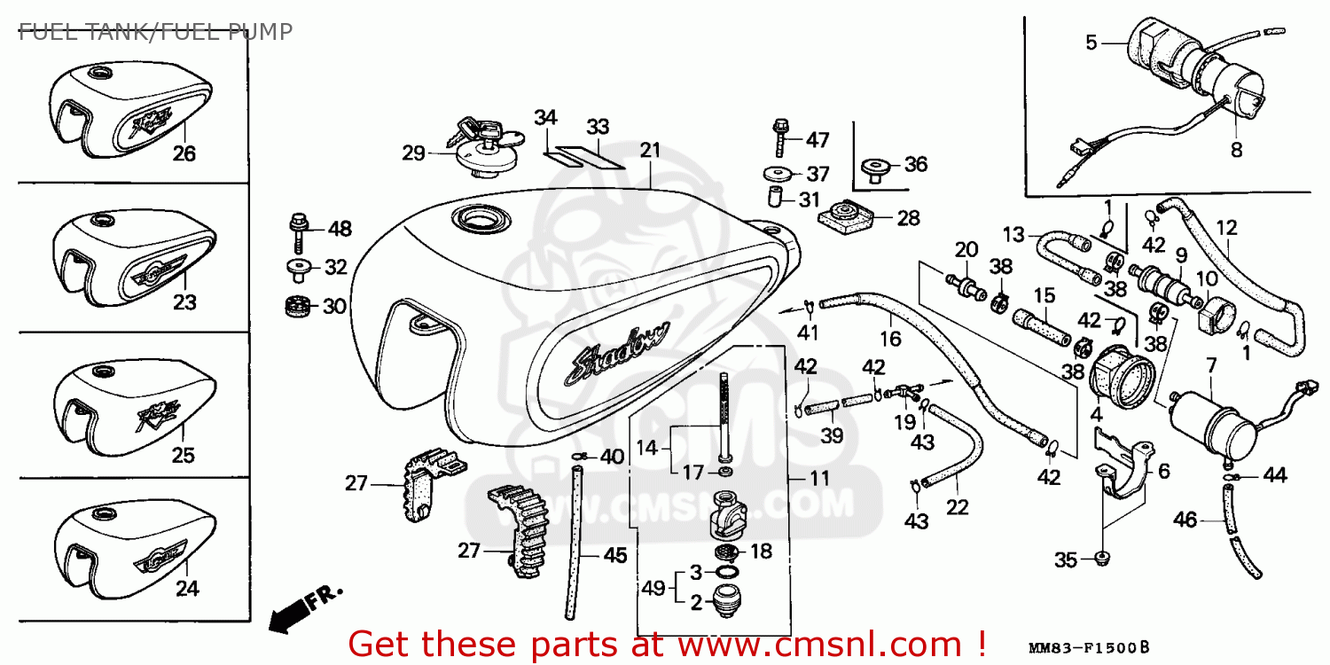 1988 Honda shadow vt1100 gas tank #6