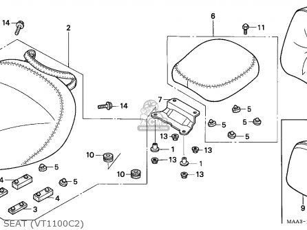 Parts 1997 honda vt1100c2 #7